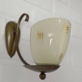 Applique murale Art Déco originale en laiton / luminaire vintage des années 1930 / époque Bauhaus