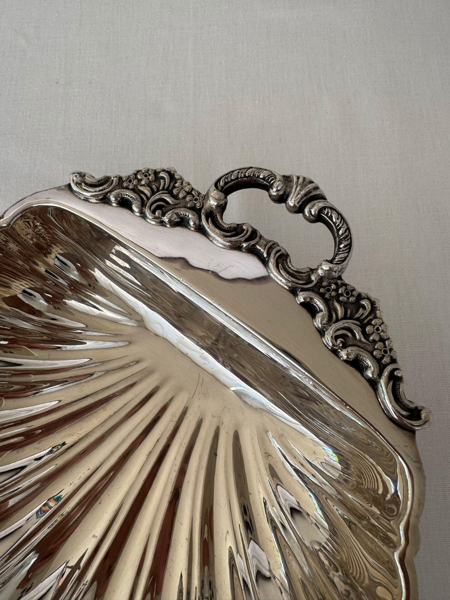 Vintage Silver Plated Shell Shaped Deep Bowl