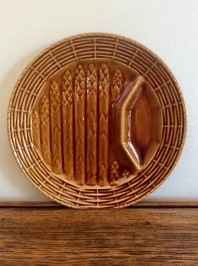 Set of 6 vintage asparagus plates Sarreguemines