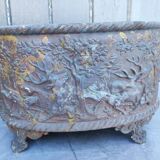 Table planter, 19th century, deer hunting motif
