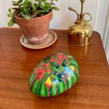 Vintage box decoration flowers in boiled cardboard