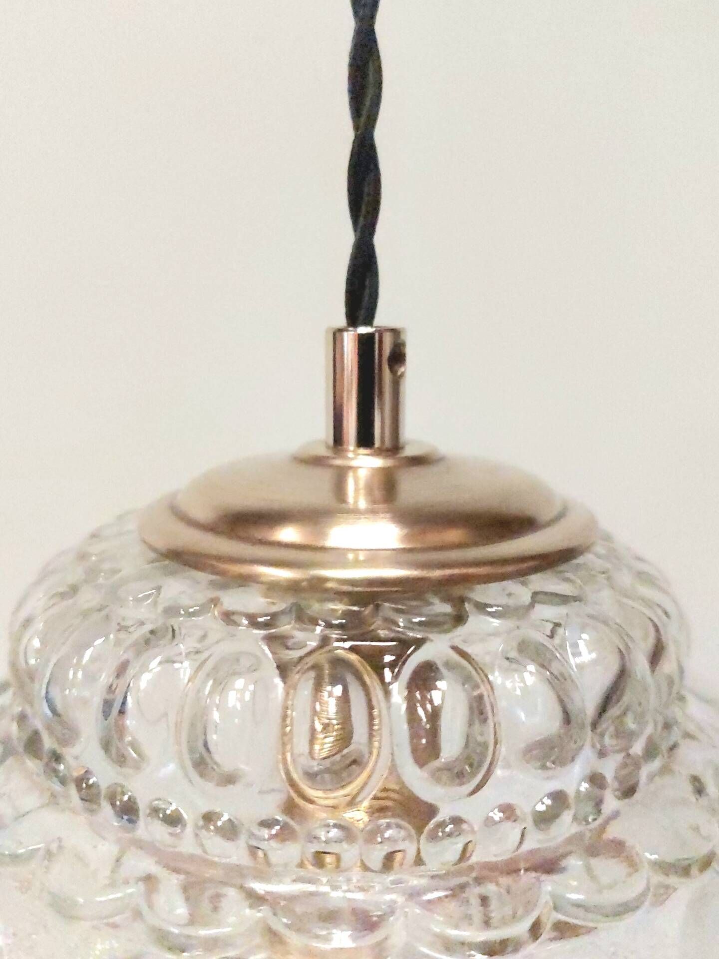 Vintage transparent bubble glass suspension globe