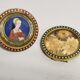 Pair of old Frames Photos / miniature portraits. Cloisonné enamels