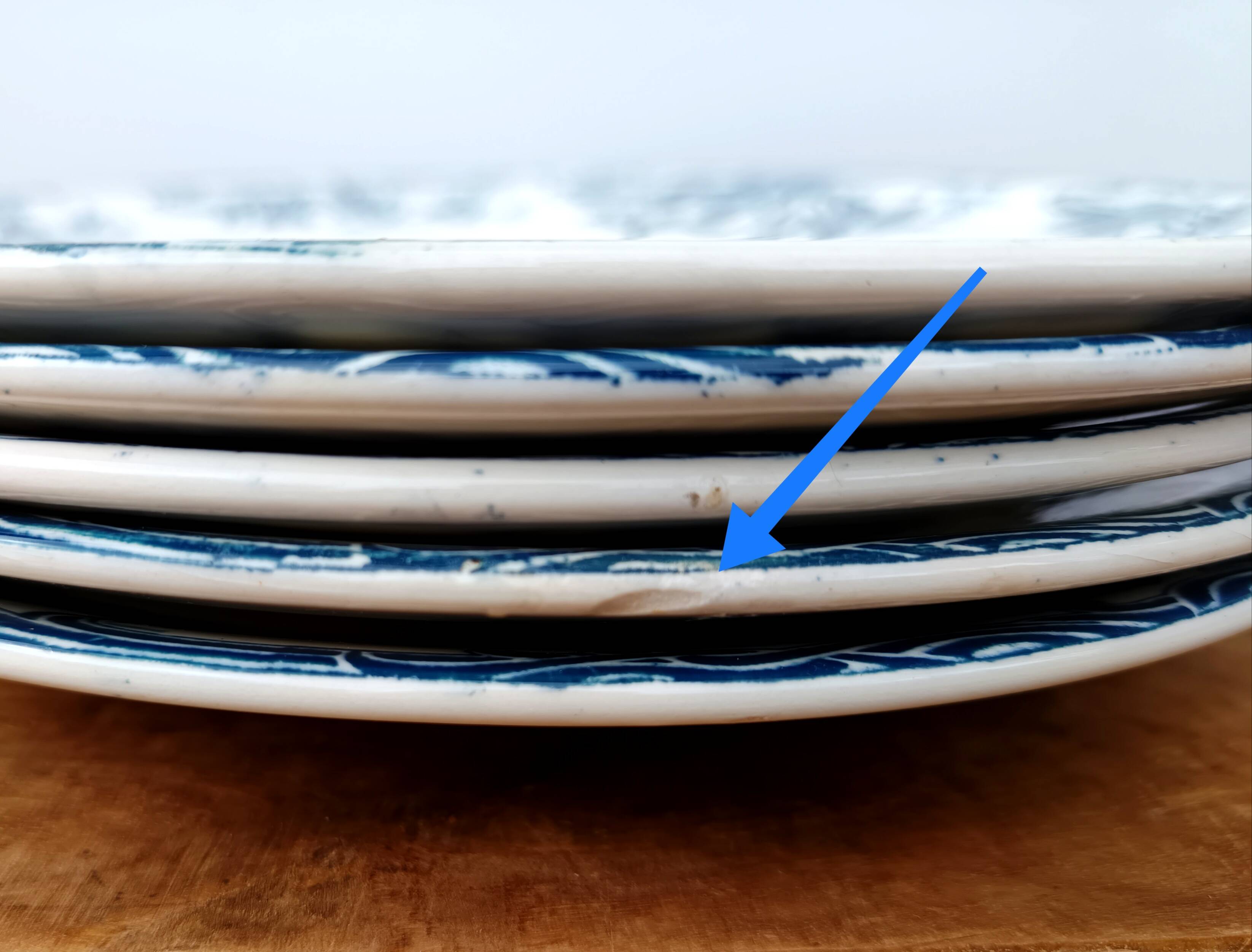 Antique flat plates, Azalées model - Longwy