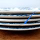 Antique flat plates, Azalées model - Longwy