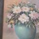 Old painting / oil painting by Mr. Weber (waber?) / flowers