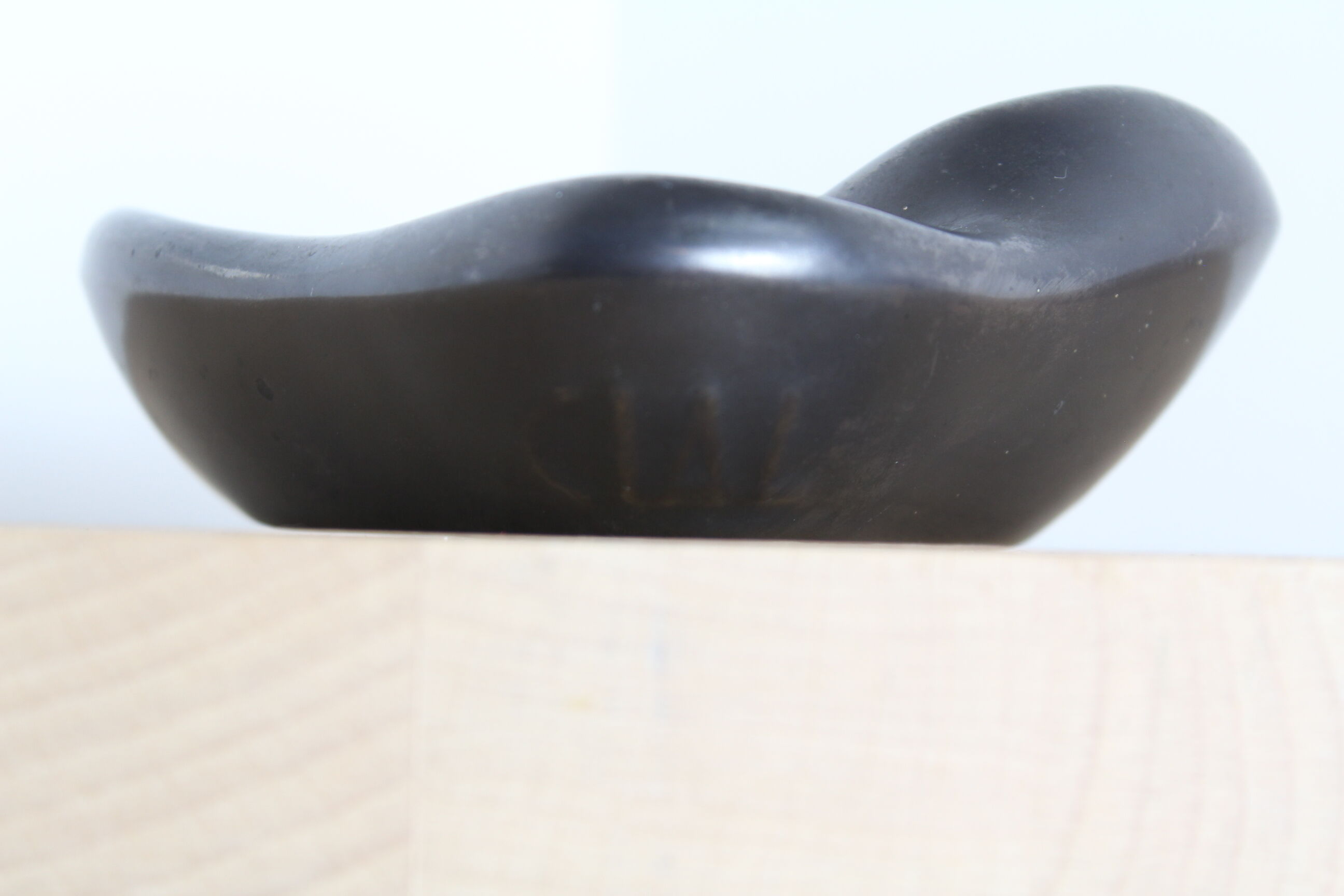 Modernist black special ceramic ashtray