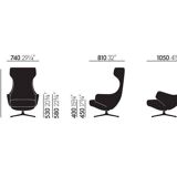 Grand Repos Armchair and Ottoman by Antonio Citterio