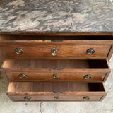 Marble top chest of drawers