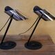 Pair of vintage chrome metal lamps