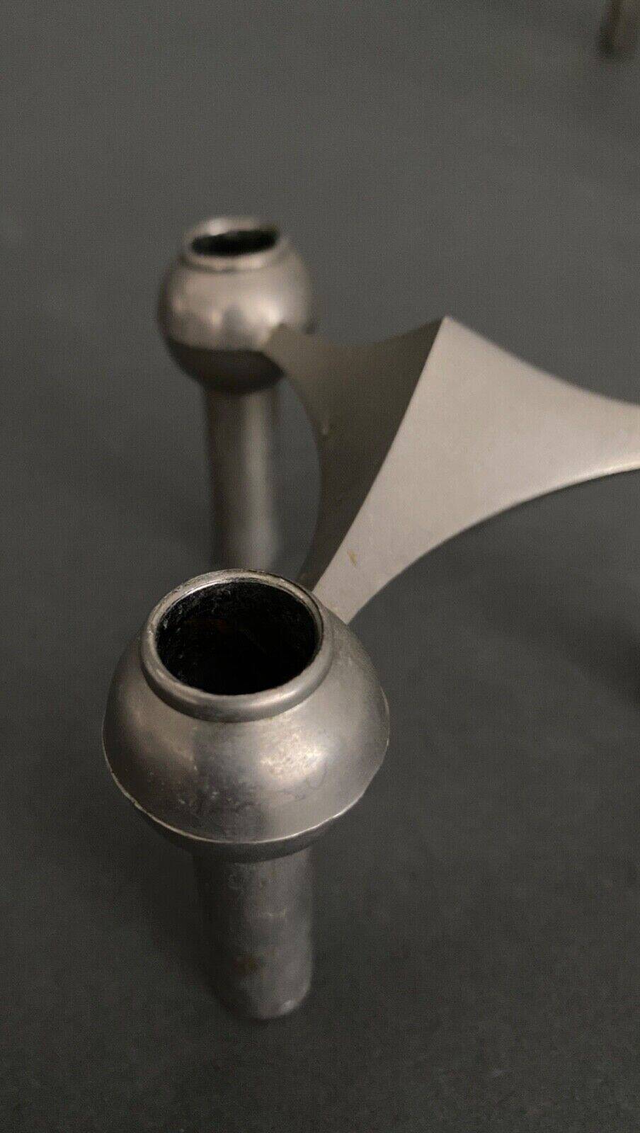 6 stackable metal candle holders by Nagel Konzept Fritz 1970