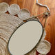 Italian brass oval mirror 60s