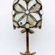 Rare Brutalist Italian Glass Paste and Wrought Iron Table Lamp by Longobard