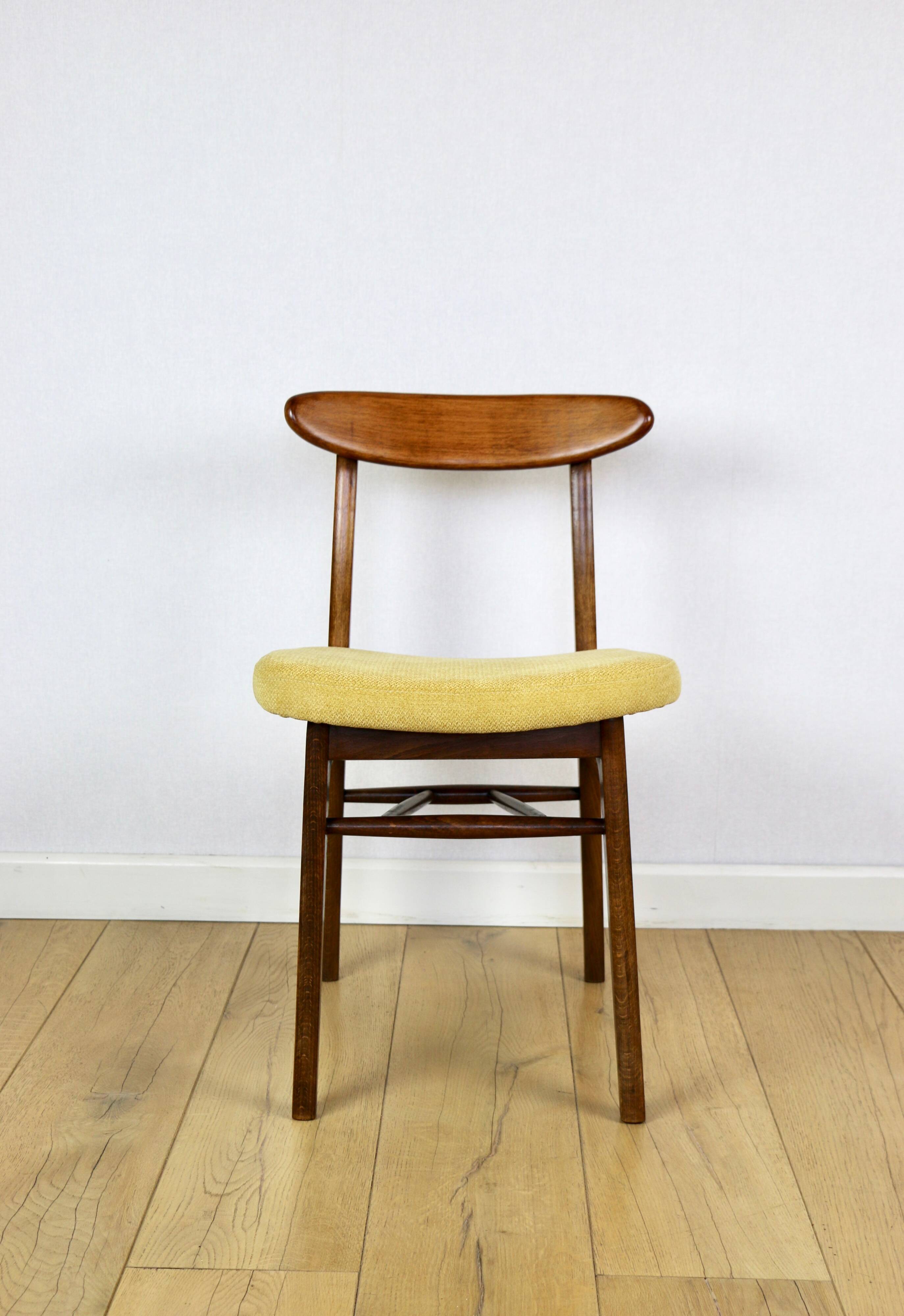 Vintage Hałas chairs yellow vintage - set of 2