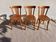 3 Luterma bistro chairs, medium oak finish.