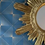 Golden wood sun mirror, 1960