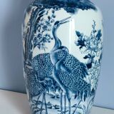 Pair of hand painted Vietnamese porcelain vases