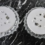 Pair of Bubbles sconces by Limburg, blown glass, Germany, 1960