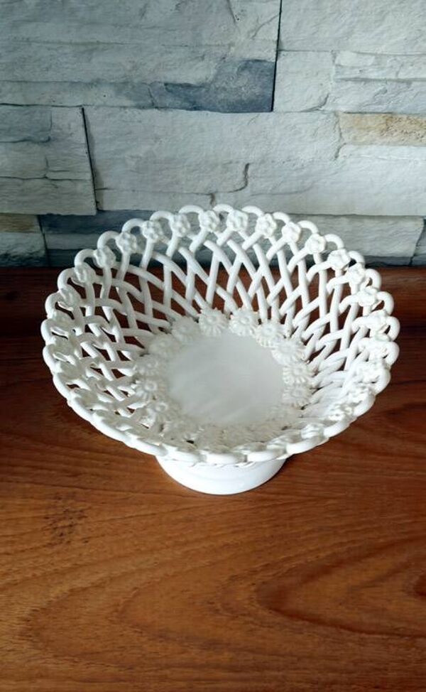 Vase ajouré en céramique tressée — Maison Pichon, Uzès (signé)