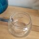 Boîte en verre ciselé et couvercle argent