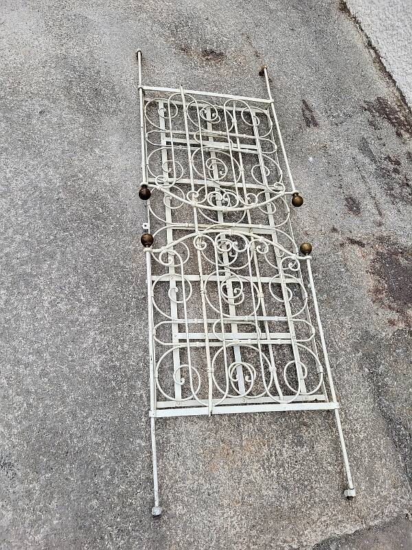 Small 2-tier metal and wooden stand 1960