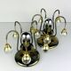 Vintage glass ball table lamps, Italy, 1960s, set of 2