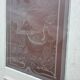 Engraved glass door, late 19th century.