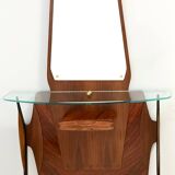Ebonized Beech Hallway Console with Mirror, Ital