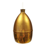 Old brass hanging lamp, which we believe is made from the drum of one of the very old coffee grinder