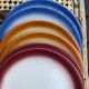 Set of 6 vintage desert plates Moulin des loups Orchies