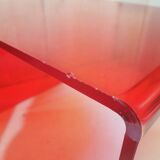 Red plexiglass nesting tables