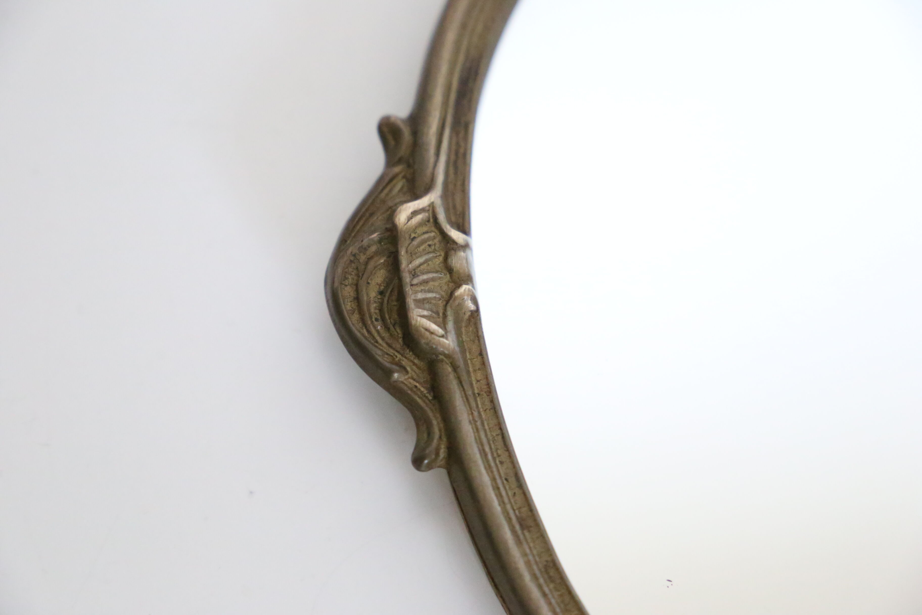 Brass hand mirror