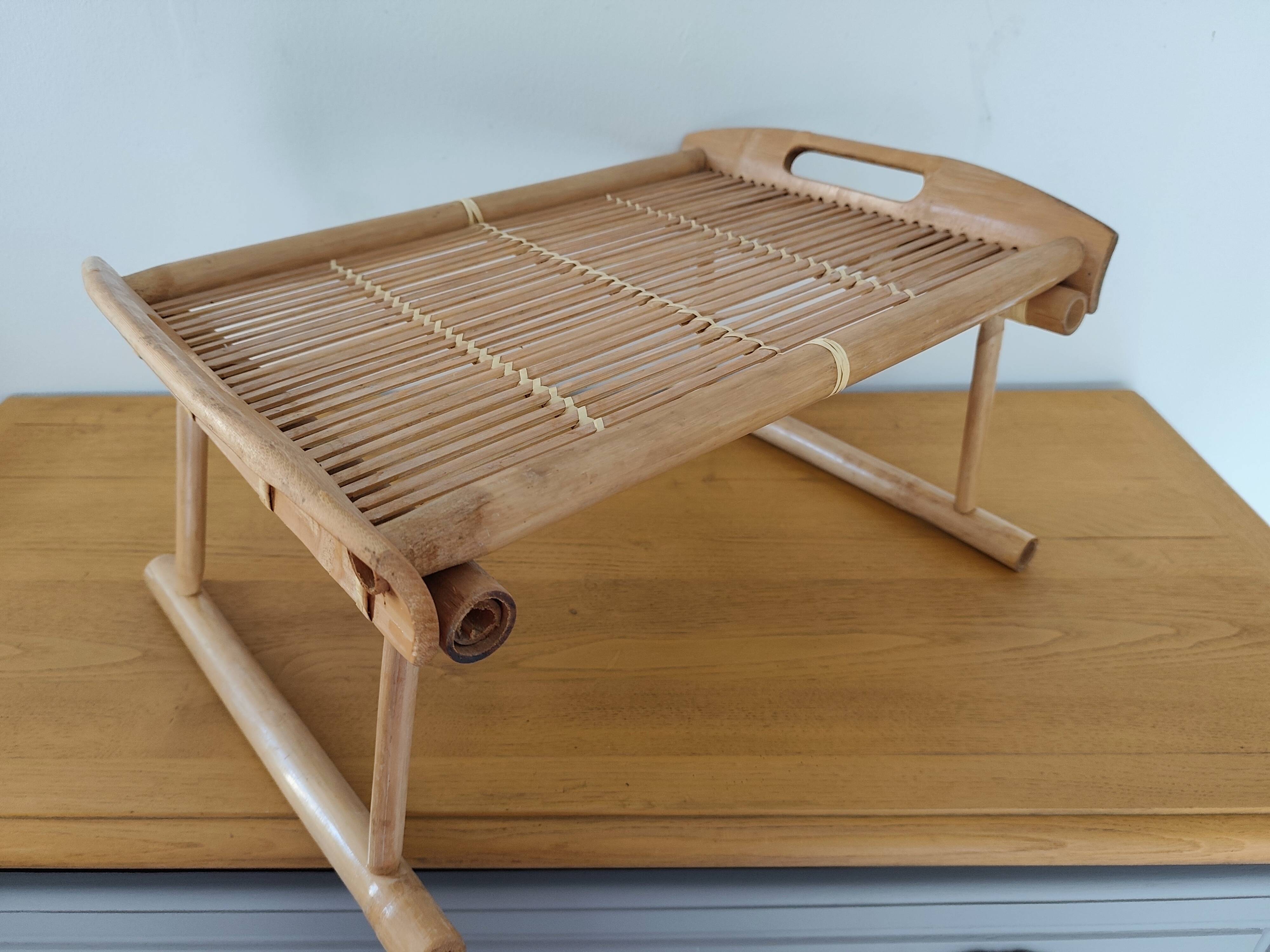 Folding bed tray