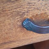 Art Deco oak and marble bedside tables