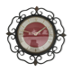 Pendulum clock old featured in metal and vintage copper spikes