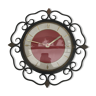 Pendule horloge ancienne Vedette en métal et pointes cuivre vintage
