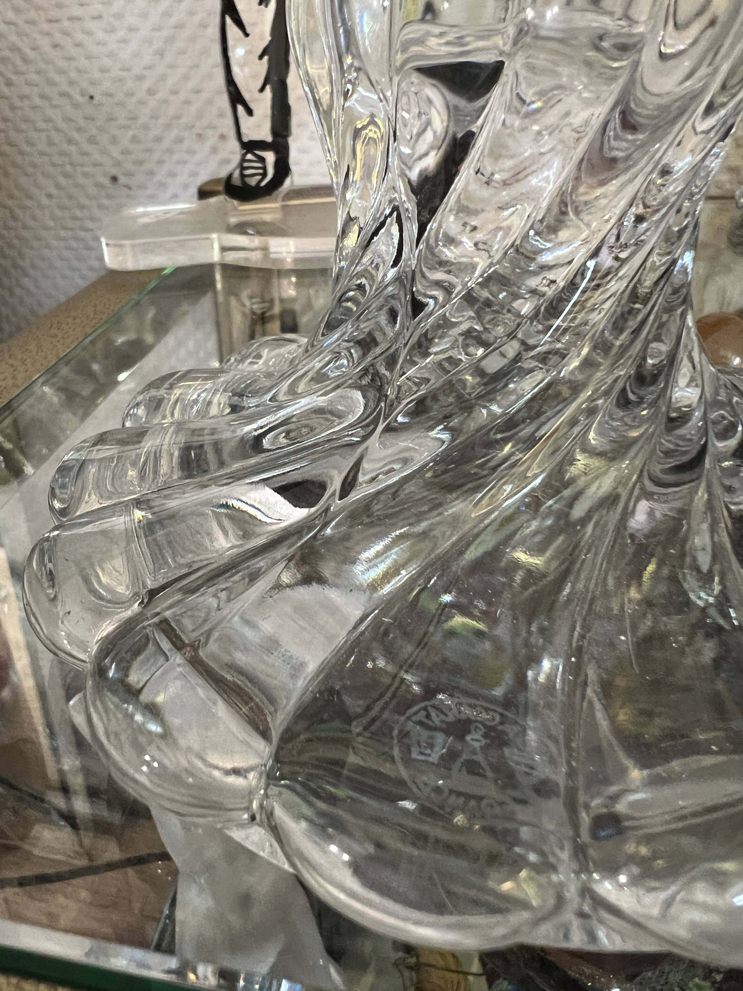 Pair of Baccarat Crystal Girandole Candlesticks