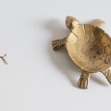 Ashtray / empty turtle brass pockets