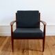 Fauteuil scandinave en teck Grete Jalk