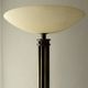 Lumiere brass floor lamp with glass uplighter France 1980s