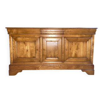 Sideboard with 3 doors in Louis Philippe style made of solid oak.