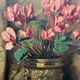 Oil on panel, Still life with flowers