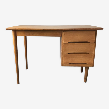 Bureau moderniste en bois clair, circa 1950