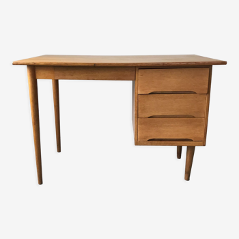 Modernist desk in light wood, circa 1950