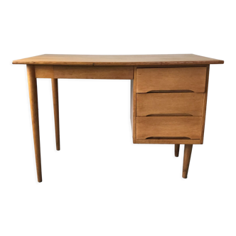Modernist desk in light wood, circa 1950