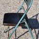 Unique folding metal chair