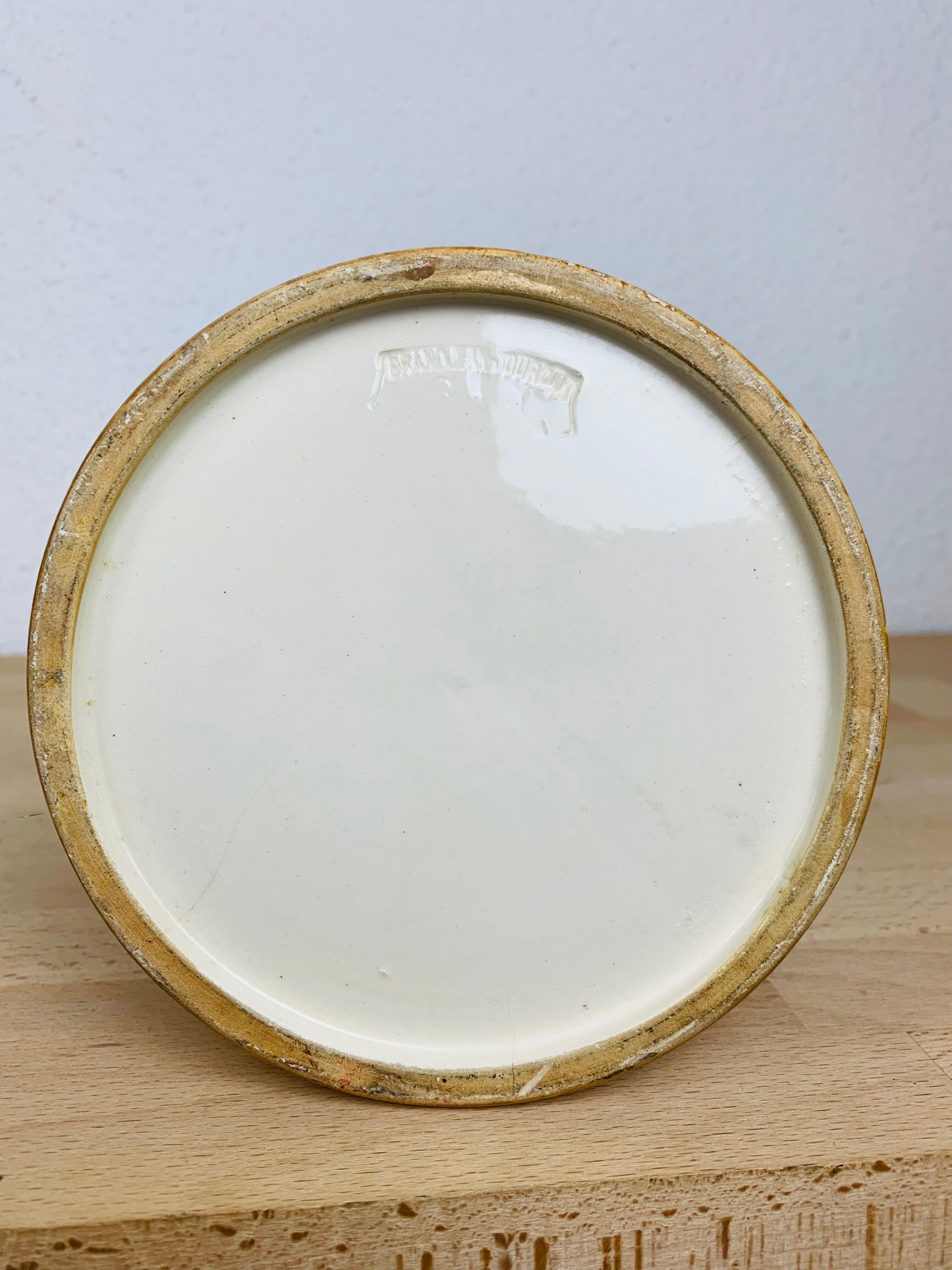 Vase Grandjean Jourdan form diabolo cat, ceramic wood effect