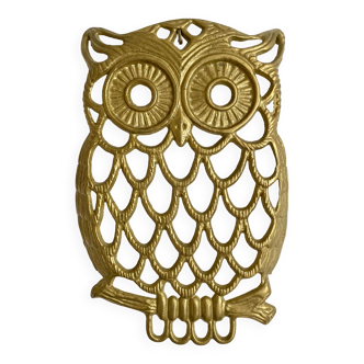 Brass owl to put or hang