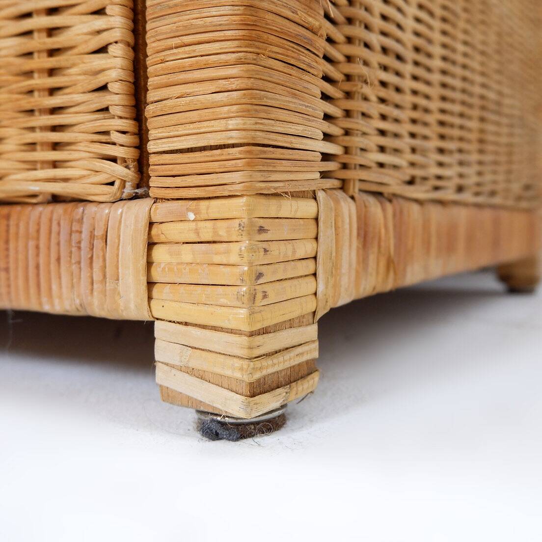 Vintage wicker chest of drawers - 1960s