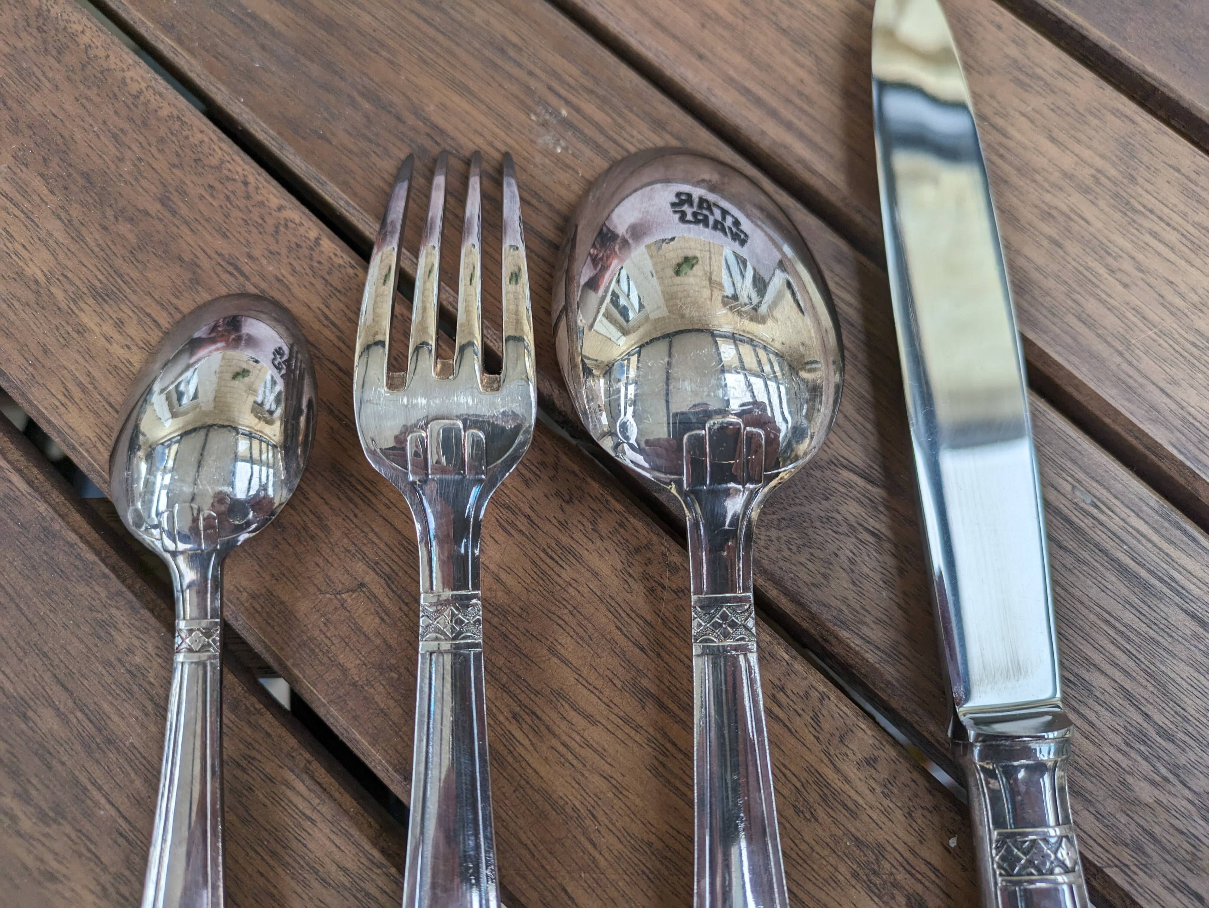 Silver plated cutlery set 84g Noel Collet hallmark